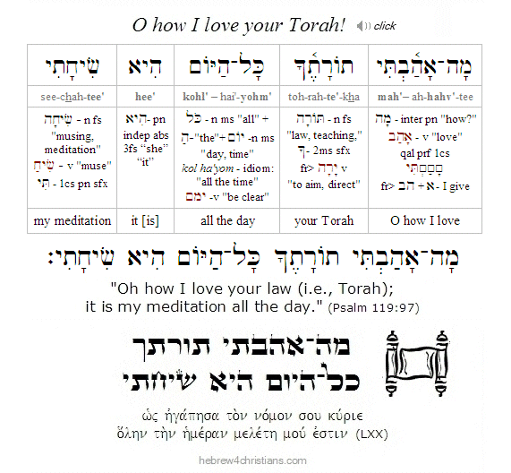 Psalm 119:97 Hebrew Lesson