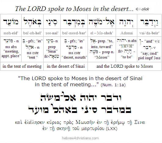 Numbers 1:1a Hebrew Lesson