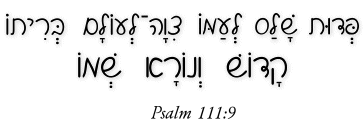 Psalm 111:9 Script