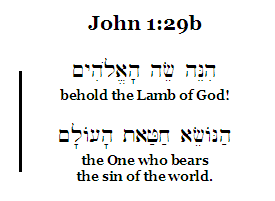 John 1:29b Hebrew