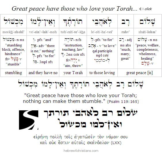 Psalm 119:165 Hebrew lesson