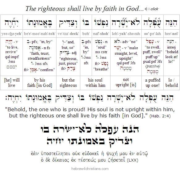 Hab 2:4 Hebrew analysis