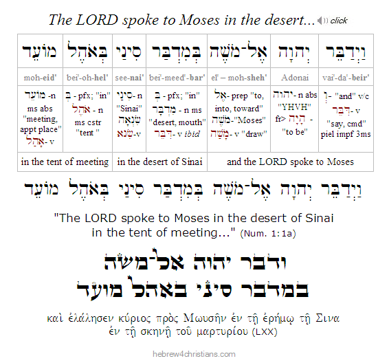 Numbers 1:1a Hebrew analysis