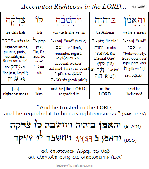 Genesis 15:6 Hebrew Analysis