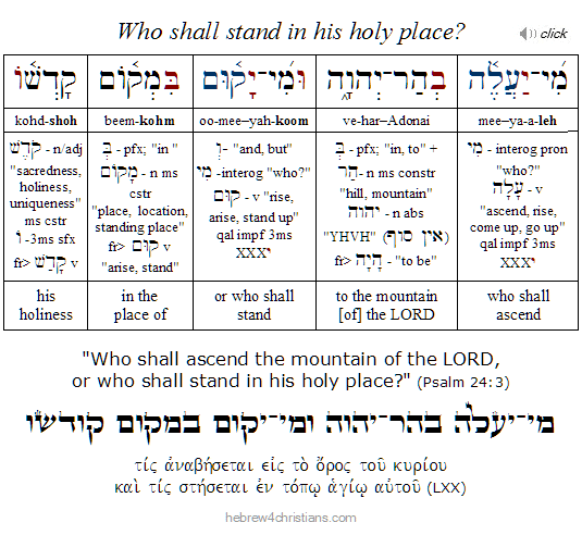 Psalm 24:3 Hebrew Analysis