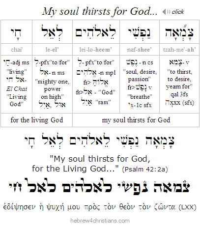 Psalm 42:2a Hebrew Analysis