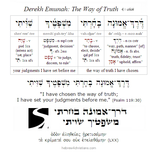 Psalm 119:30 Hebrew Analysis