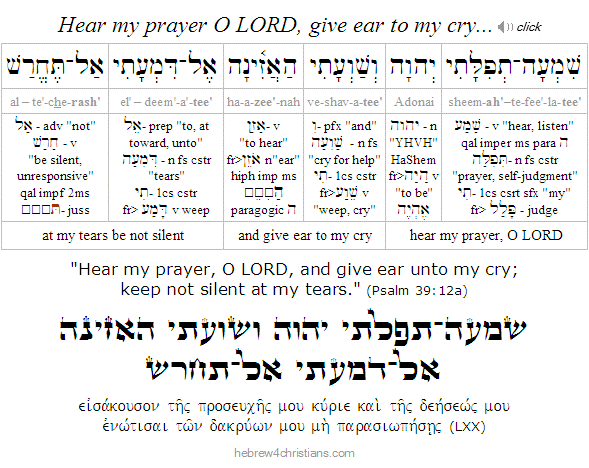 Psalm 39:12b Hebrew for Christians