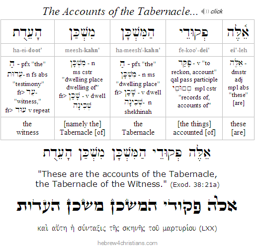 Exodus 38:21a Hebrew Analysis