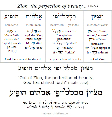Psalm 50:2 Hebrew Lesson