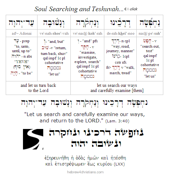 Lam. 3:40 Hebrew Lesson