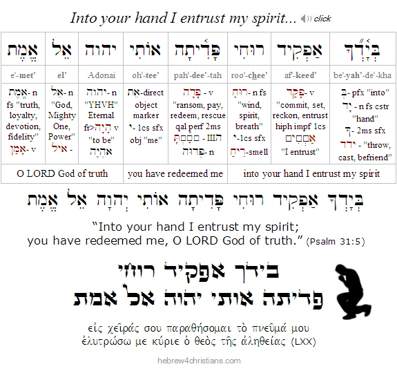 Psalm 31:5 Hebrew Analysis with LXX, audio