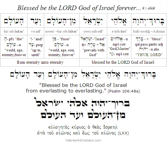 Psalm 106:48a Hebrew Lesson