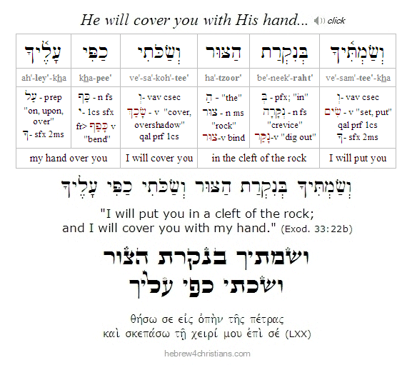 Exodus 33:22b Hebrew lesson
