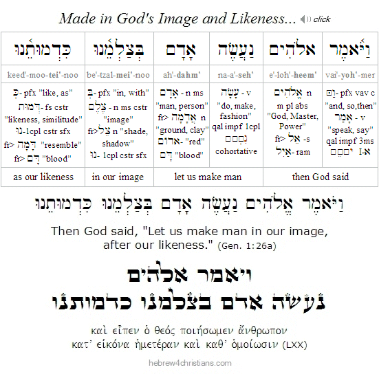 Gen. 1:26a Hebrew 