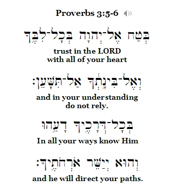 Proverbs 3:5-6 Hebrew