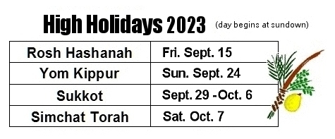 High Holiday Dates for 2023