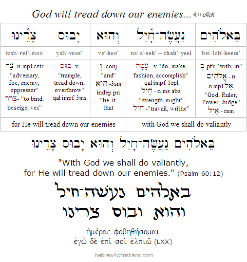 Psalm 60:12 Hebrew lesson