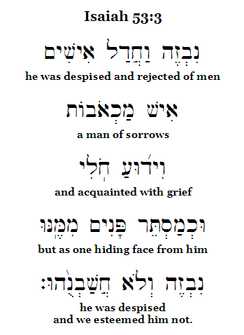 Isaiah 53:3 Hebrew (click)