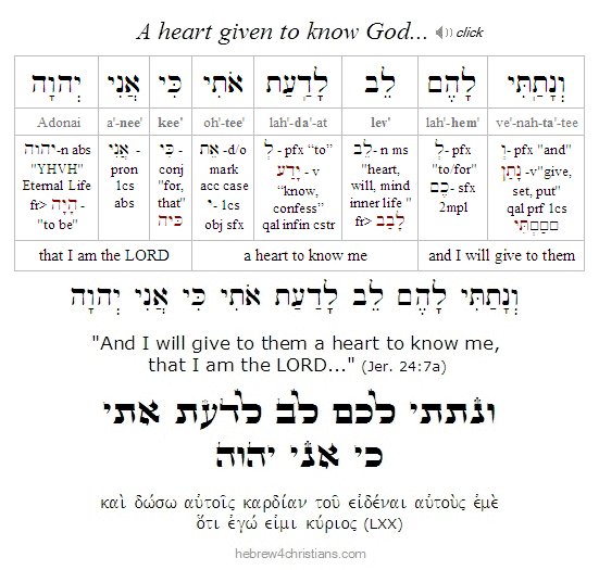 Jer. 24:7a Hebrew Lesson