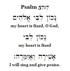 Psalm 57:7 Hebrew (click)