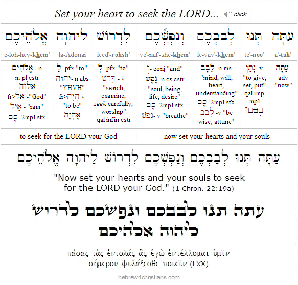 1 Chron. 22:19a Hebrew Lesson