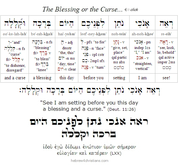 Deut. 11:26 Hebrew Lesson