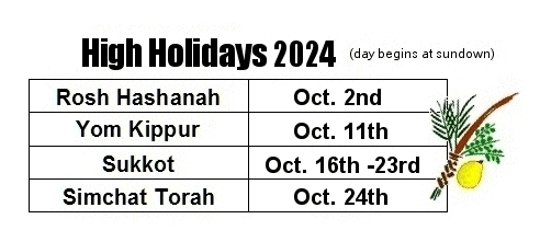 High Holiday Dates for 2024