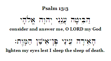 Psalm 13:3 Hebrew