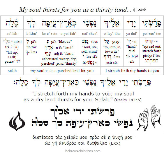 Psalm 143:6 Hebrew Lesson