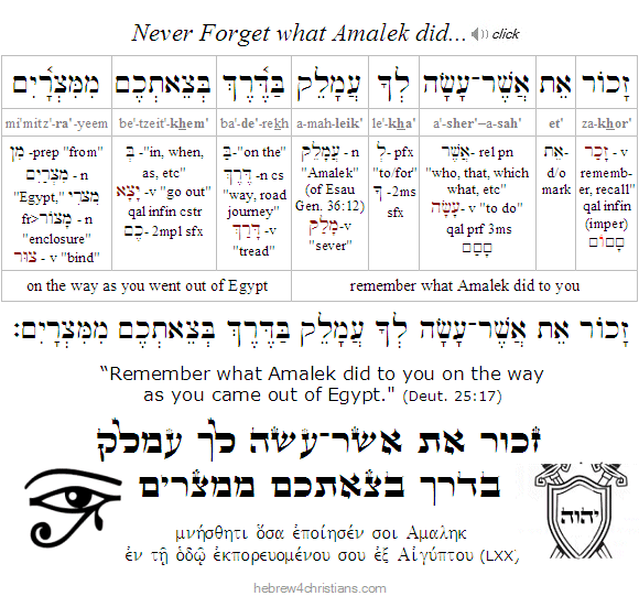 Deut. 25:17 Hebrew Lesson