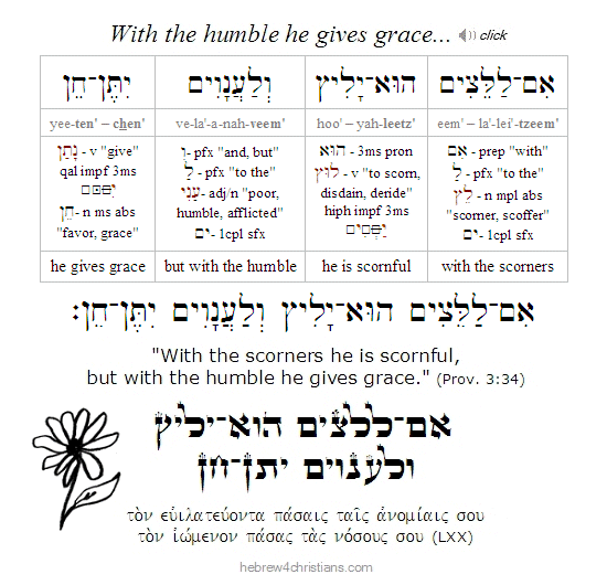 Proverbs 3:34 Hebrew Lesson