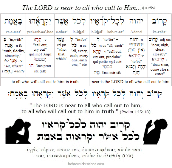 Psalm 145:18 Hebrew lesson