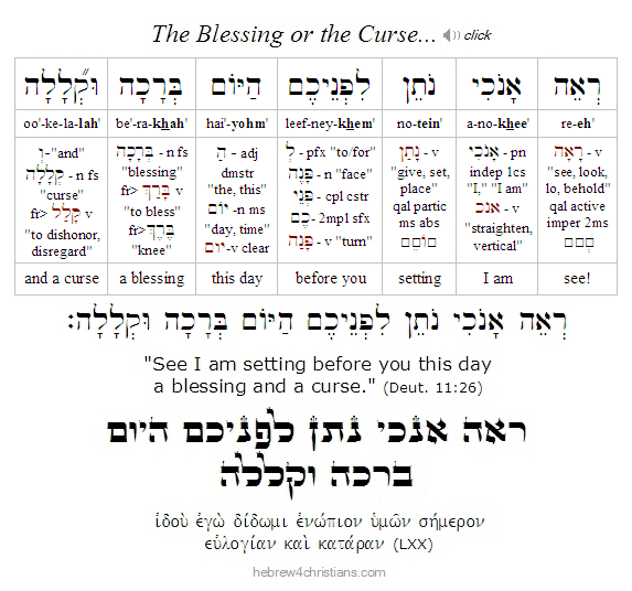 Deut. 11:26 Hebrew Lesson