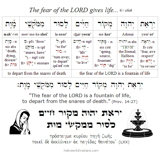 Proverbs 14:27 Hebrew lesson