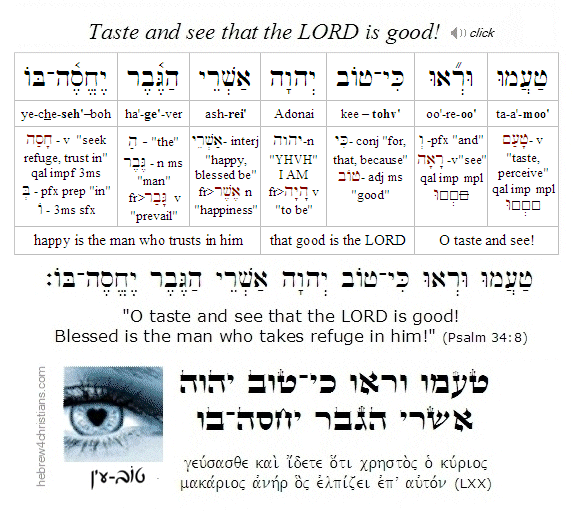 Psalm 34:8 Hebrew Lesson