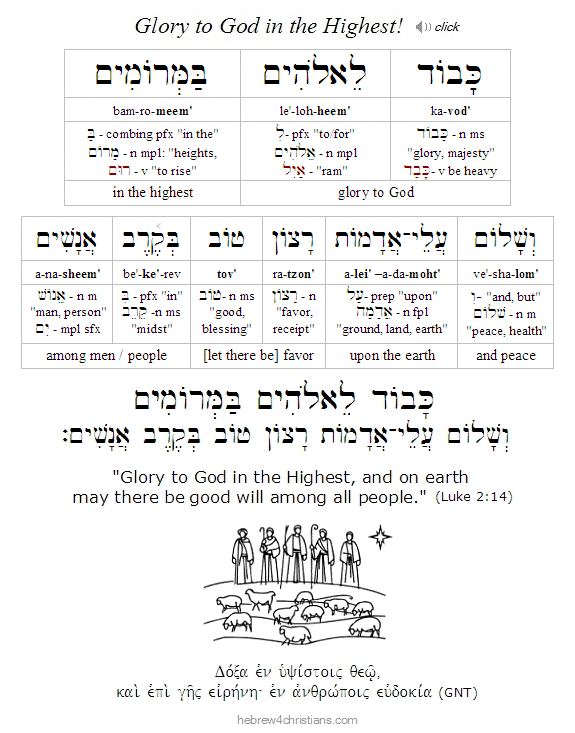 Luke 2:14 Hebrew Lesson