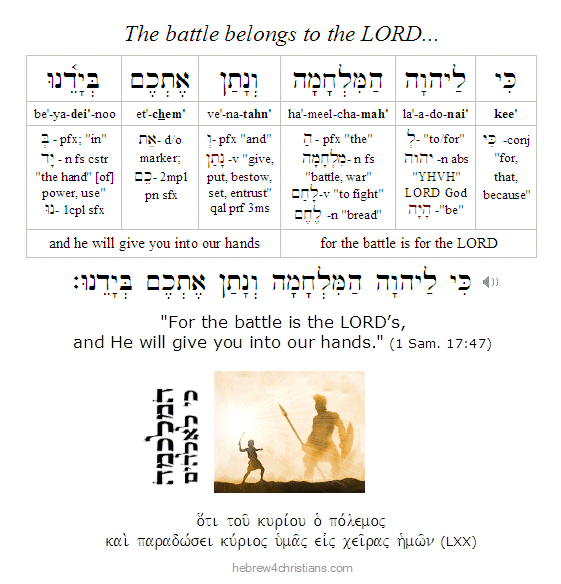 1 Samuel 17:47 Hebrew lesson