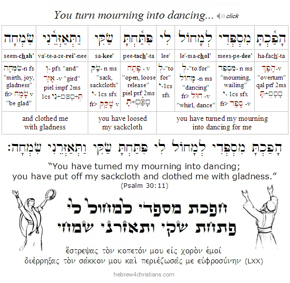 Psalm 30:11 Hebrew Lesson