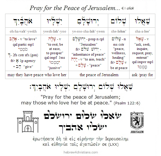 Psalm 122:6 Hebrew lesson