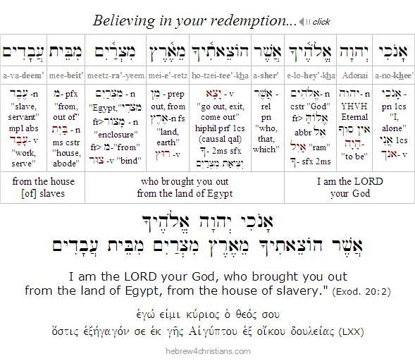Exodus 20:2 Hebrew Lesson