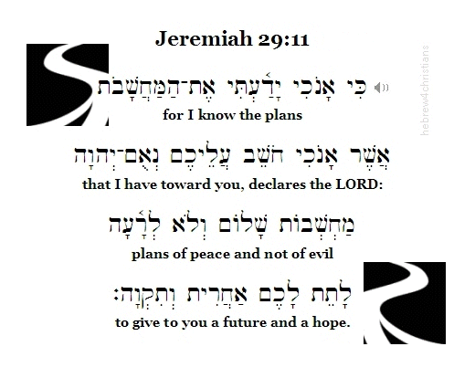 Jeremiah 29:11 Hebrew