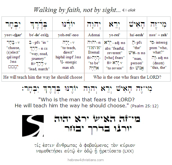 Psalm 25:12 Hebrew Lesson