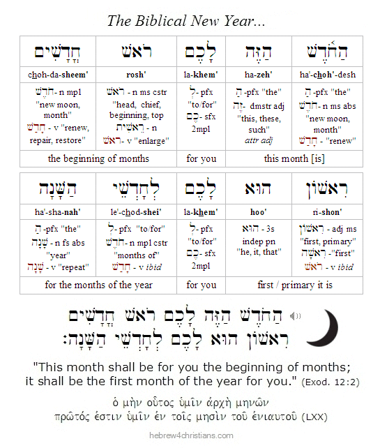 Exodus 12:2 Hebrew Lesson