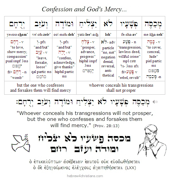 Proverbs 28:13 Hebrew Lesson