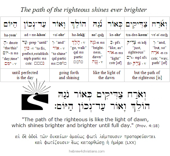 Proverbs 4:18 Hebrew Lesson