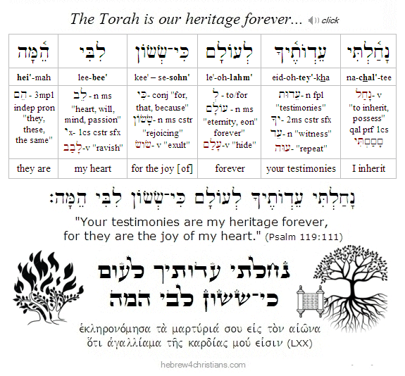 Psalm 119:111 Hebrew lesson