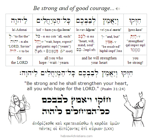 Psalm 31:24 Hebrew