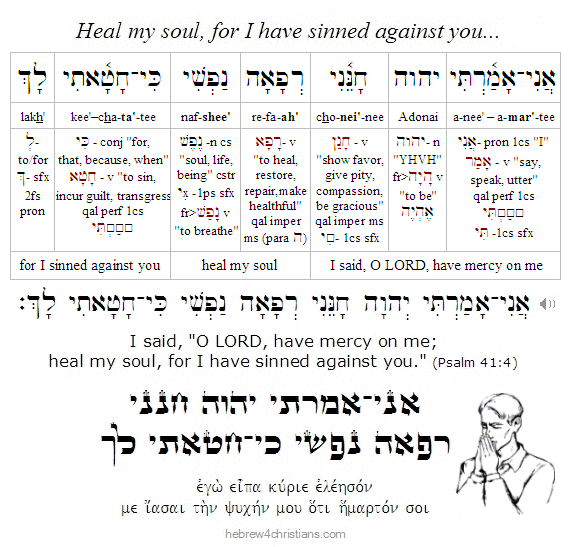 Psalm 41:4 Hebrew Lesson