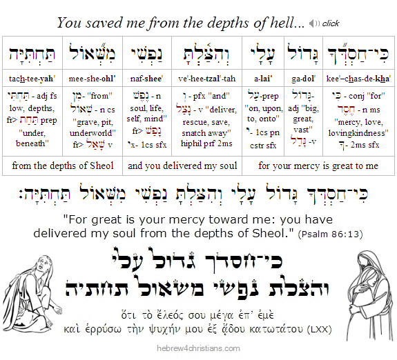 Psalm 86:13 Hebrew Lesson